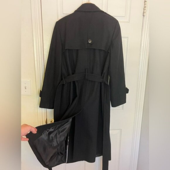 ITALIAN MELTON LONG TRENCH COAT - Picture 15 of 15